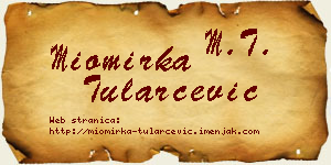 Miomirka Tularčević vizit kartica